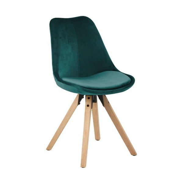 2 žalios ir mėlynos spalvos valgomojo kėdžių rinkinys Actona Dima Velvet