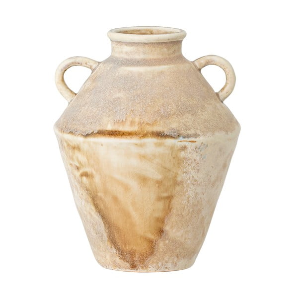 Smėlio spalvos molinė vaza Bloomingville Ines, aukštis 18 cm