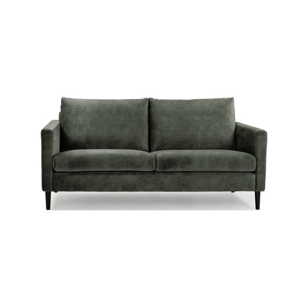 Žalios ir pilkos spalvos aksominė sofa Scandic Adagio, plotis 153 cm