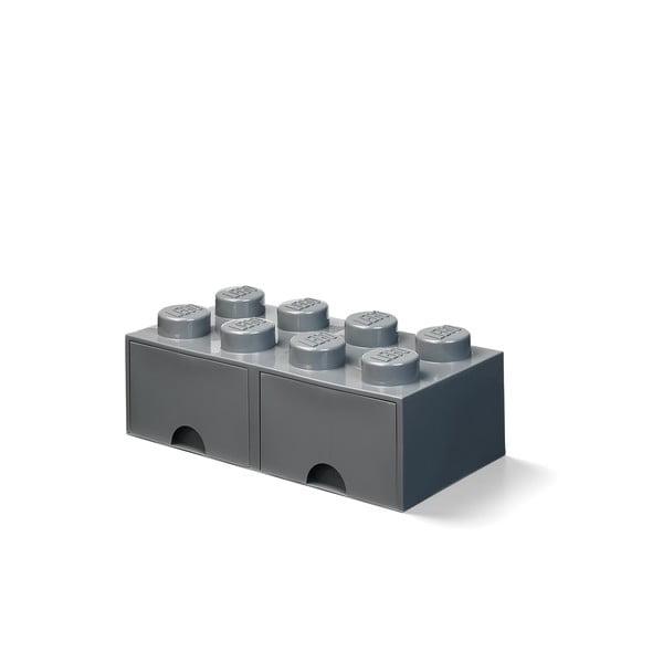 Tamsiai pilka vaikiška saugojimo dėžė su 2 LEGO® stalčiais