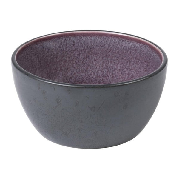 Juodos spalvos akmens masės dubuo su violetine vidine glazūra Bitz Mensa, ⌀ 10 cm