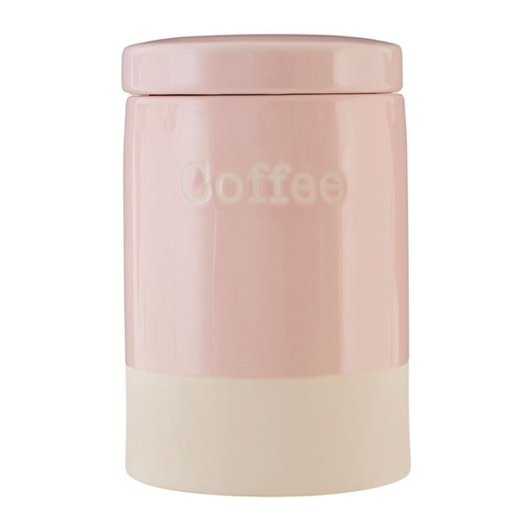 Rožinės spalvos akmens masės kavos indelis Premier Housewares, 616 ml