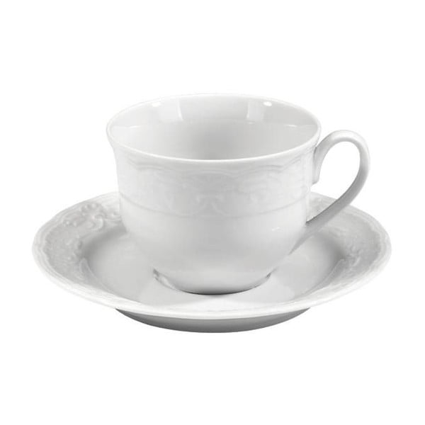 6 porcelianinių puodelių ir lėkščių rinkinys Kutahya Concept, 50 ml