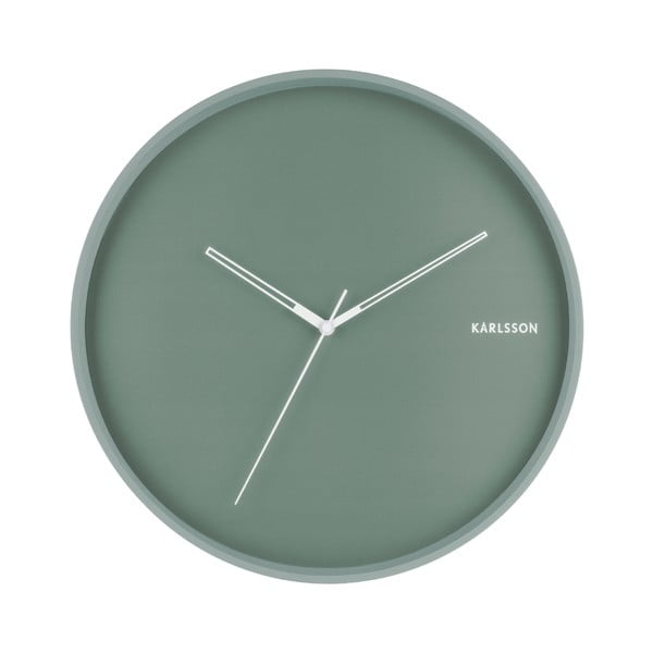 Mėtų žalios spalvos sieninis laikrodis Karlsson Hue, ø 40 cm