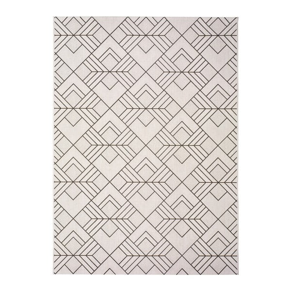 Baltos ir smėlio spalvos lauko kilimas Universal Silvana Caretto, 160 x 230 cm