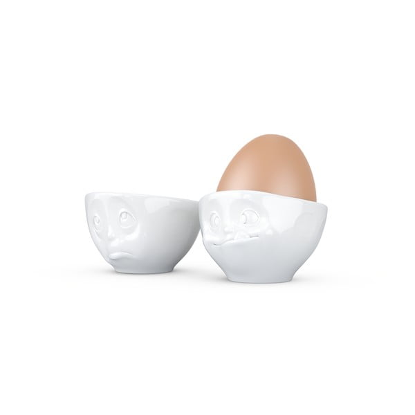 2 balto porceliano puodelių kiaušiniams rinkinys „58 products“ Oh Please, tūris 100 ml
