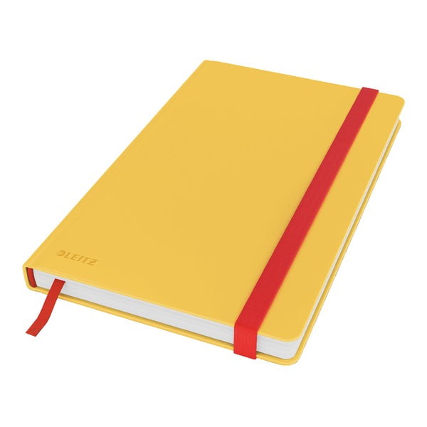 Leitz geltonos spalvos užrašų knygutė minkštais viršeliais, 80 puslapių