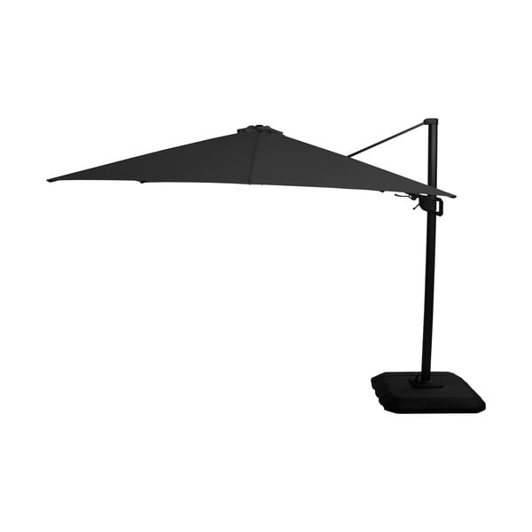 Juodas pakabinamas kvadratinis skėtis Hartman Deluxe, 300 x 300 cm