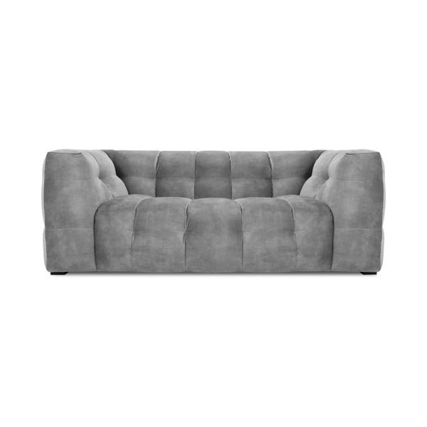 Pilka aksominė sofa Windsor & Co Sofas Vesta, 208 cm