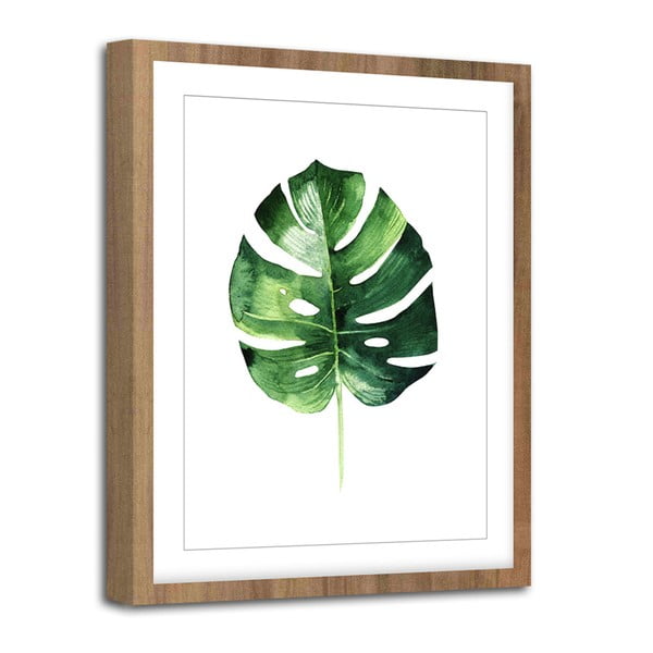 Paveikslas Styler Modernpik Greenery Wooden Monstera, 30 x 40 cm