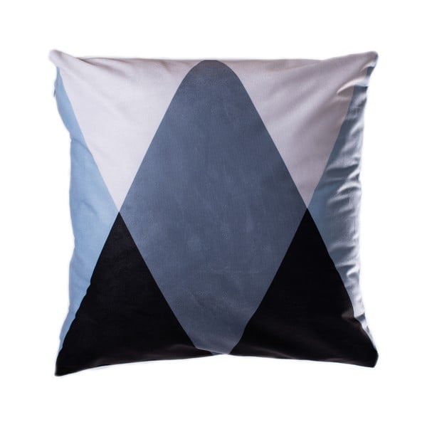 Mėlynai pilka pagalvė JAHU Geometry Triangle, 45 x 45 cm