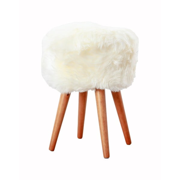 Kėdė su balta avikailio sėdyne Native Natural, ⌀ 30 cm