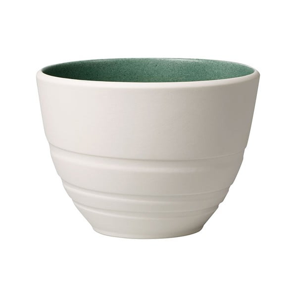 Baltas ir žalias porcelianinis puodelis Villeroy & Boch Leaf, 450 ml