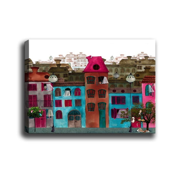 Paveikslas Tablo Center Colourful Houses, 60 x 40 cm