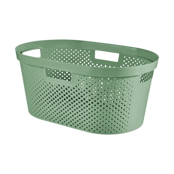 Žalias skalbinių krepšys Curver Infinity Hamper, 40 l