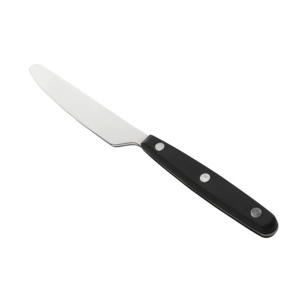 Nerūdijančio plieno valgomasis peilis su juoda rankena Nirosta Oslo