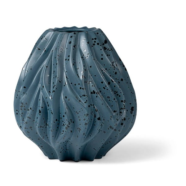Mėlyna porcelianinė vaza Morsø Flame, aukštis 23 cm