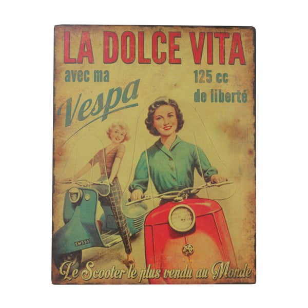 Metalinis paveikslėlis Antic Line La Dolce Vita, 28 x 22 cm
