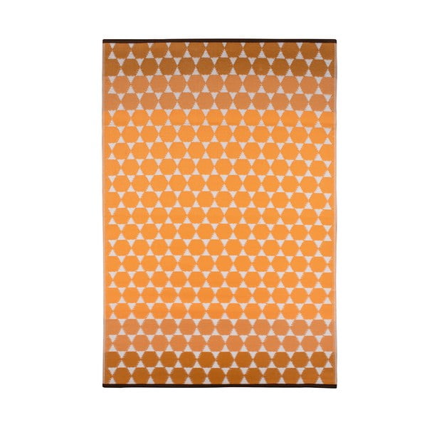 Oranžinis lauko kilimas Green Decore Hexagon, 150 x 240 cm