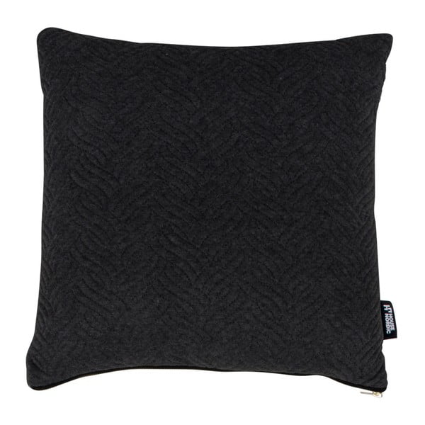 Juoda medvilnės mišinio pagalvėlė House Nordic Ferrel, 45 x 45 cm