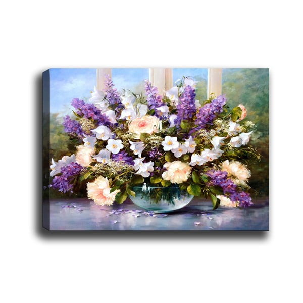 Paveikslas Tablo Center Purple Flowers, 70 x 50 cm