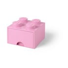 Šviesiai rožinė LEGO® kvadratinė laikymo dėžutė