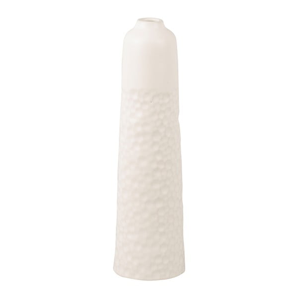 Balta keraminė vaza PT LIVING Carve, aukštis 27,5 cm