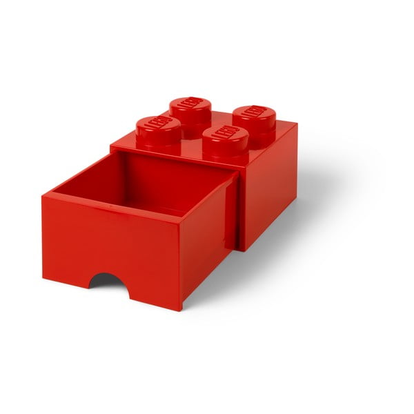 Raudona laikymo dėžė su LEGO® stalčiumi