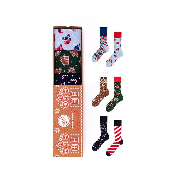 3 poros kalėdinių kojinių Many Mornings, 39-42 dydis