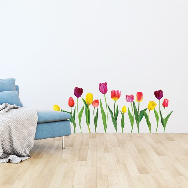 Sienų lipdukų rinkinys Ambiance Tulips
