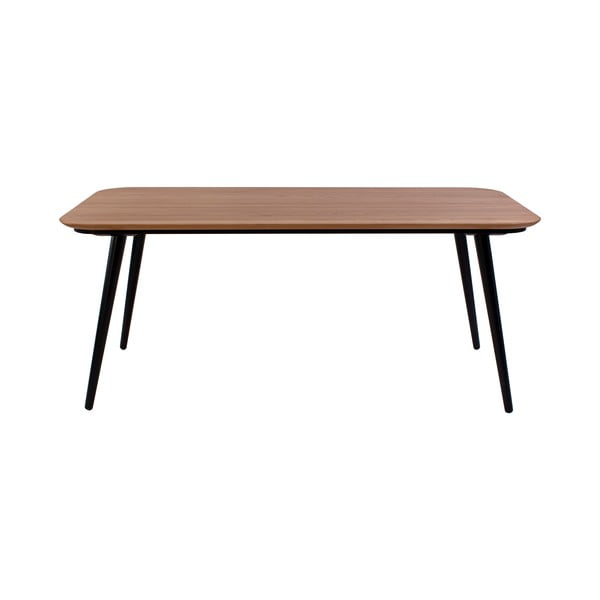 Valgomojo stalas iš uosio medienos su juodomis kojomis Ragaba Contrast, 180 x 90 cm