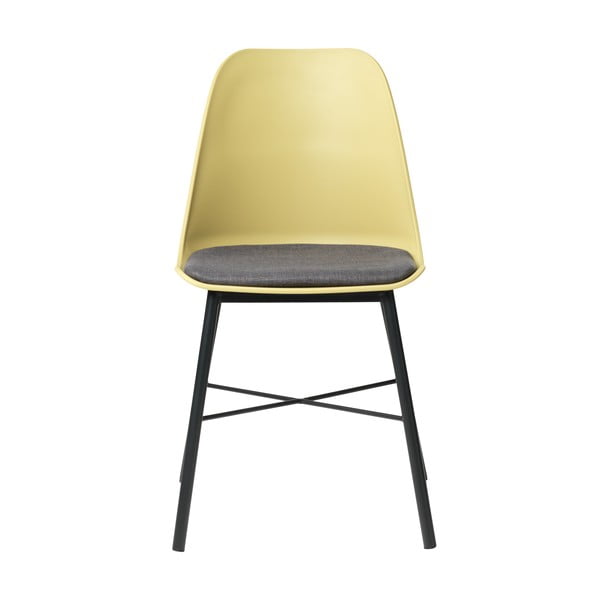 2 geltonos ir pilkos spalvos kėdžių rinkinys Unique Furniture Whistler