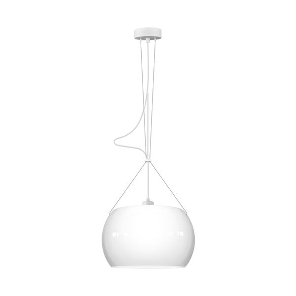 Baltas pakabinamas šviestuvas Sotto Luce Momo Glossy, ⌀ 33 cm
