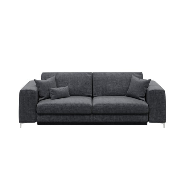 Tamsiai pilka sofa-lova Devichy Rothe, 256 cm