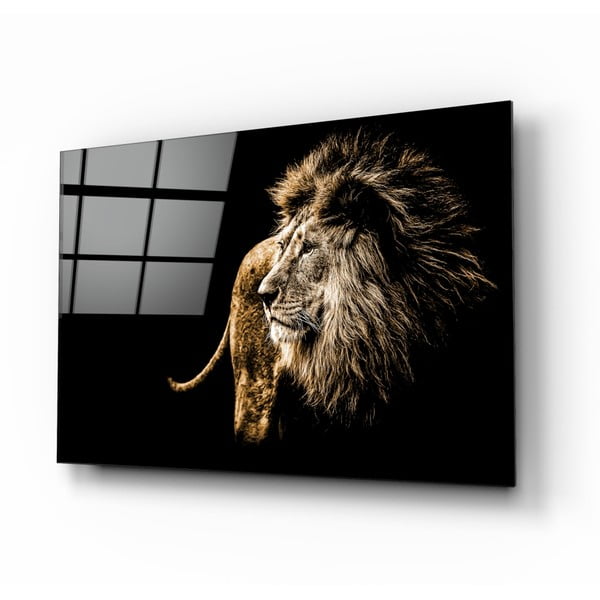 Paveikslas ant stiklo Insigne Majestic Lion, 110 x 70 cm