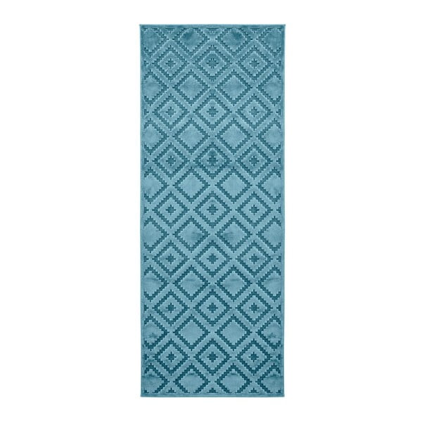 Mėlynas viskozės kilimėlis Mint Rugs Iris, 80 x 250 cm