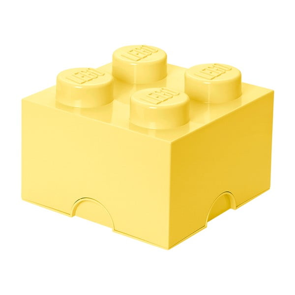 Šviesiai geltona kvadratinė daiktadėžė LEGO®