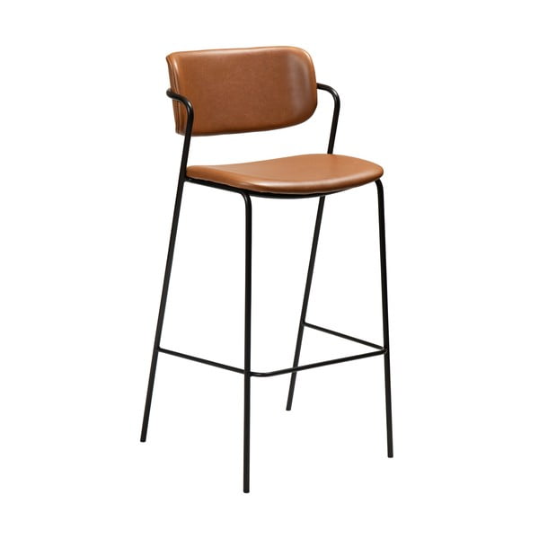 Ruda baro kėdė iš dirbtinės odos DAN-FORM Denmark Zed, aukštis 107 cm