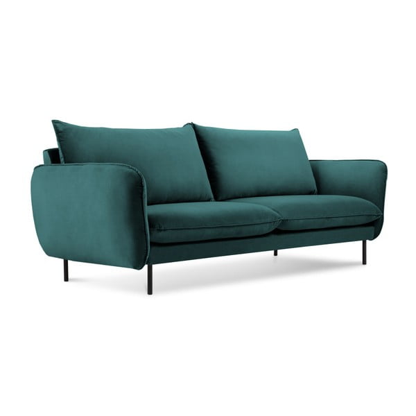 Turkio žalios spalvos aksominė sofa Cosmopolitan Design Vienna, 160 cm