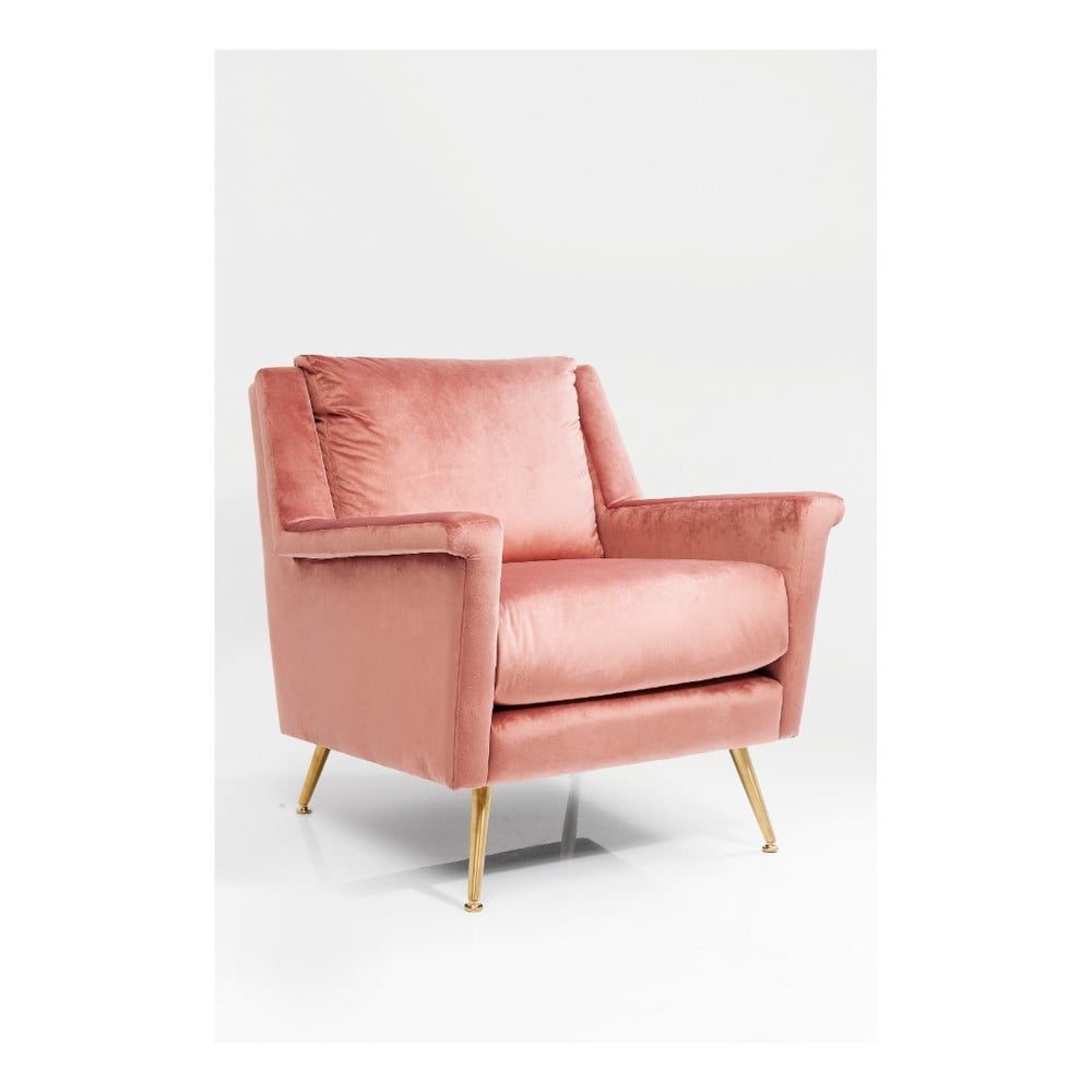 Rožinis fotelis Kare dizainas San Diegas