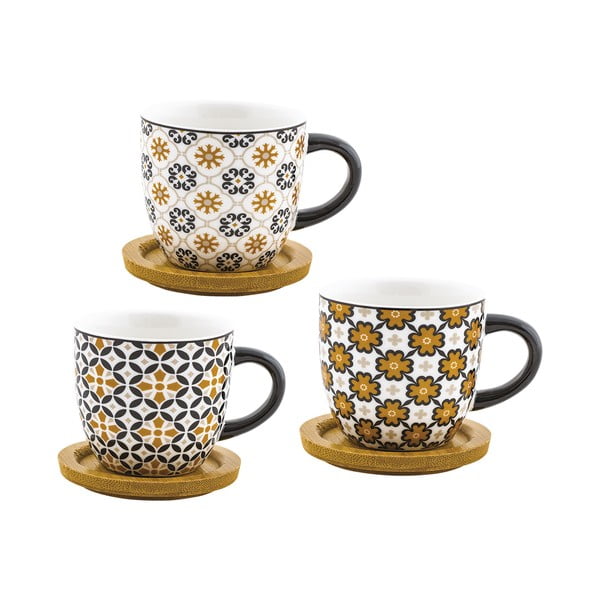6 porcelianinių puodelių rinkinys su lėkštutėmis Villa Altachiara Cera D'Api