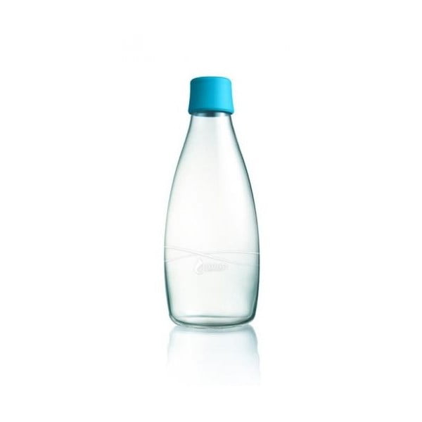 Šviesiai mėlynas stiklinis buteliukas ReTap, 500 ml