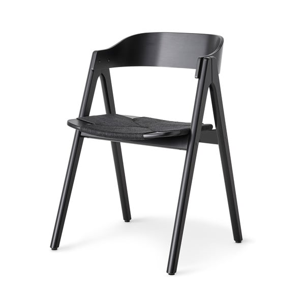 Juoda bukmedžio valgomojo kėdė su juoda ratano sėdyne Findahl by Hammel Mette