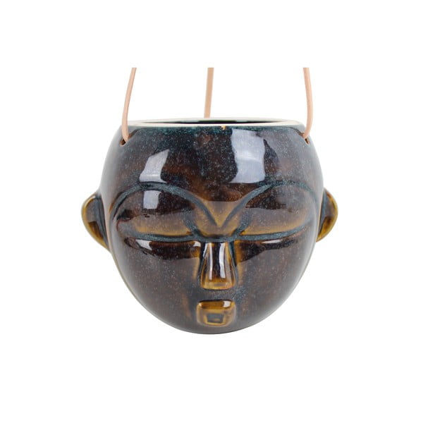 Tamsiai rudos spalvos pakabinamas vazonas PT LIVING Mask, aukštis 15,2 cm