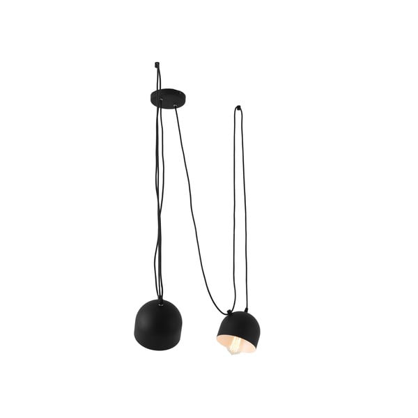 Juodas pakabinamas šviestuvas su 2 lemputėmis Custom Form Popo