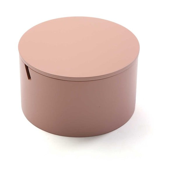 Rožinė medinė papuošalų dėžutė Versa Pinky, ø 14 cm
