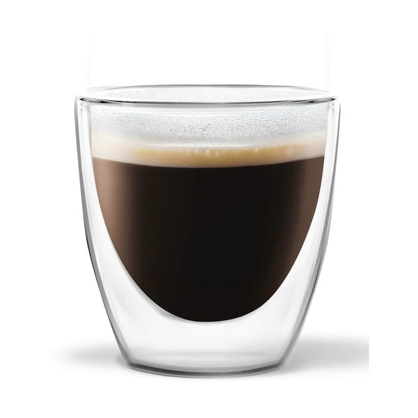 2 kavos puodelių su dviguba sienele rinkinys Vialli Design Ronny Espresso, 80 ml