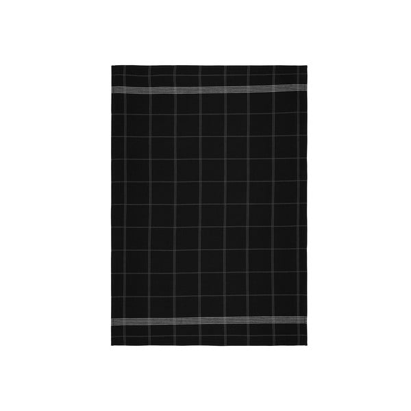 Södahl geometrinis juodas medvilninis virtuvinis rankšluostis, 50 x 70 cm