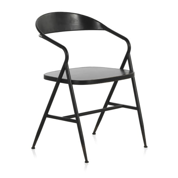 Juodos spalvos metalinis fotelis Geese pramoninio stiliaus Puro