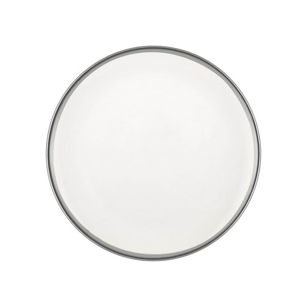 6 balto porceliano desertinių lėkščių rinkinys Mia Halos Silver, ⌀ 19 cm